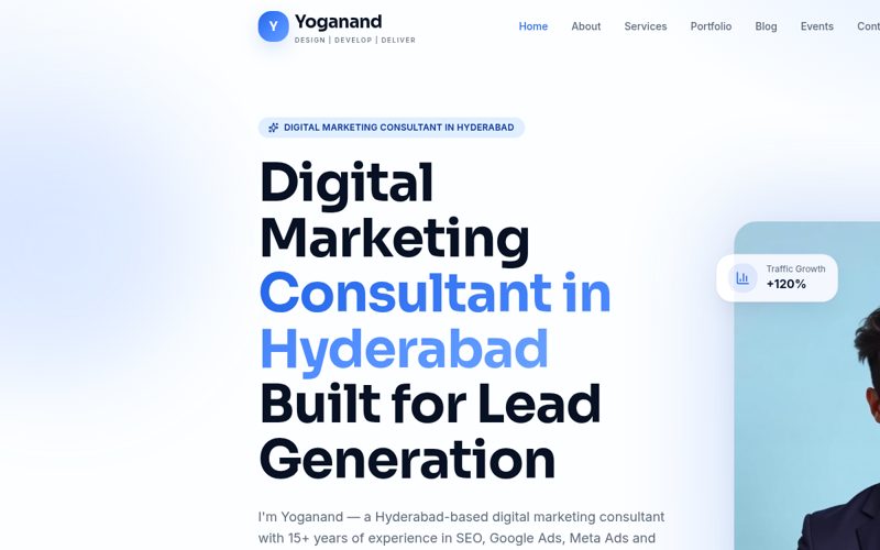 Yoganand — Personal brand site built by a PMAcademy student