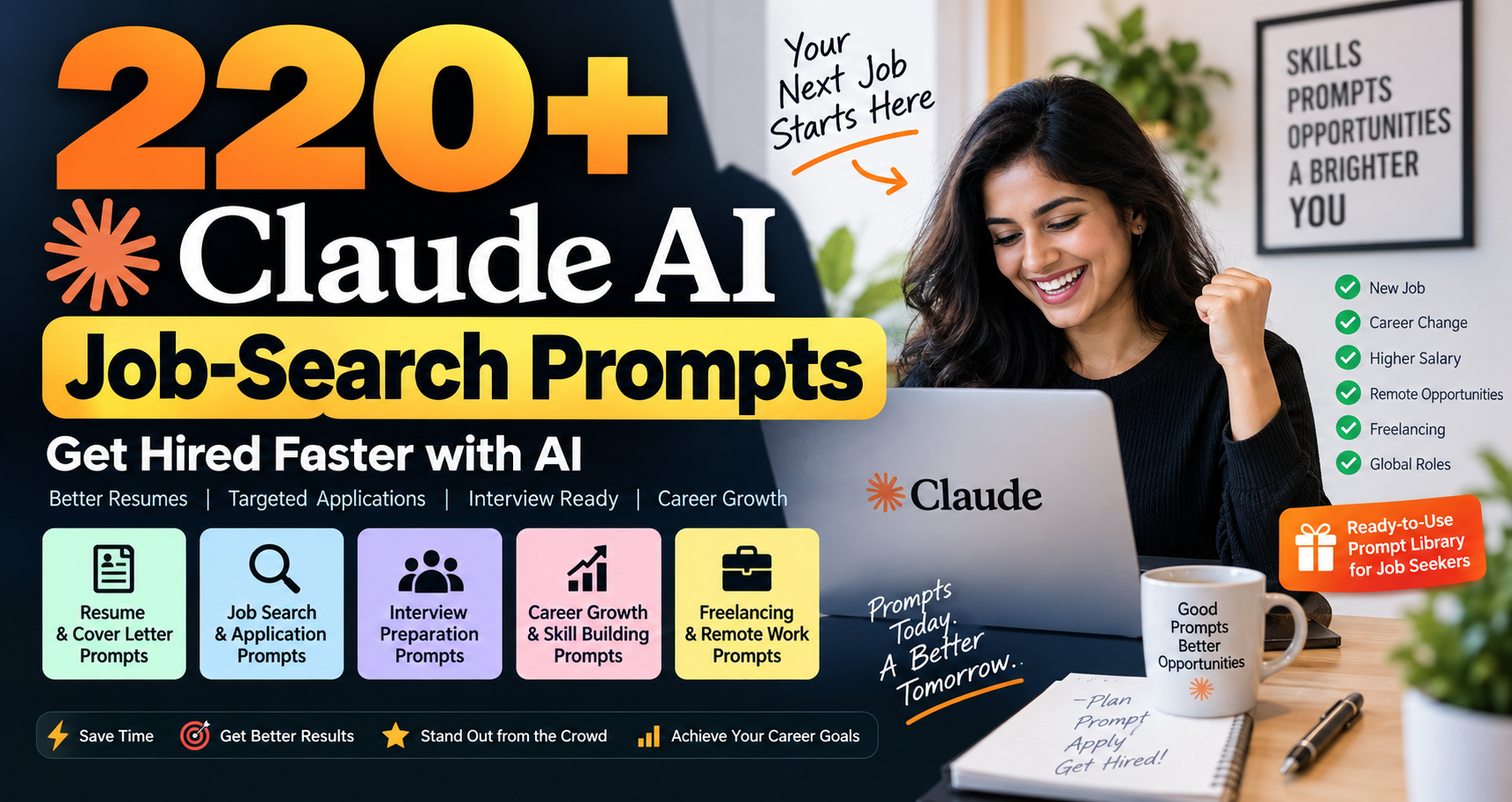 220+ Claude AI Job-Search Prompts — 10 Packs (Instant Download) — PDF digital download by PMAcademy