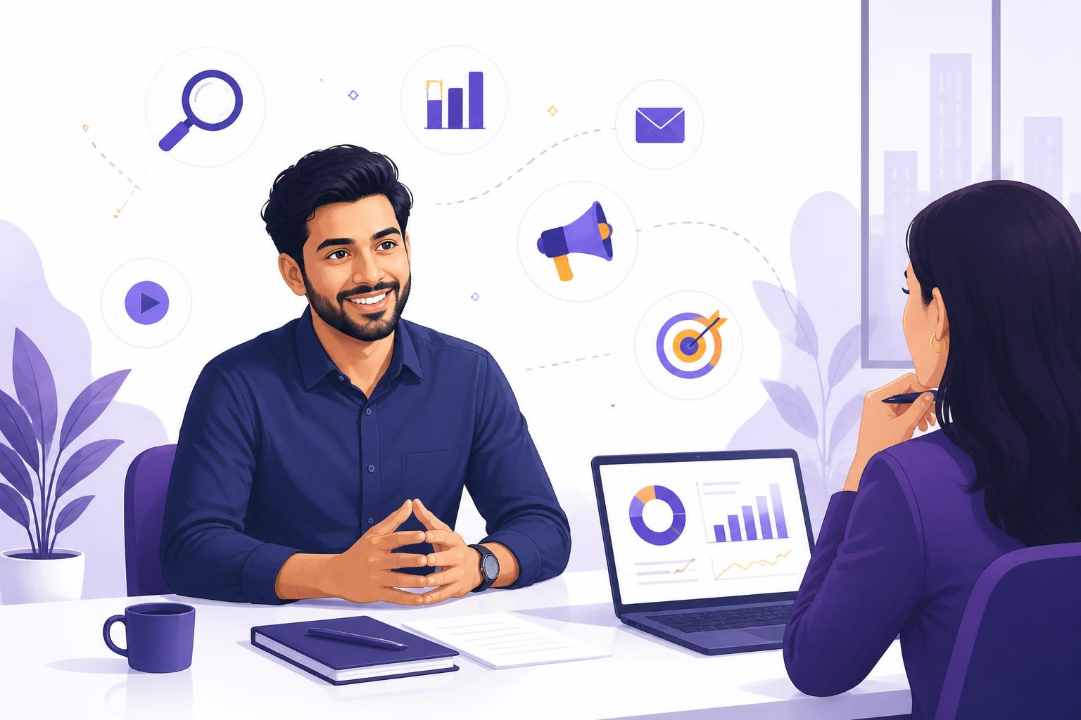 Digital Marketing Interview Questions and Answers (2026) — cover
