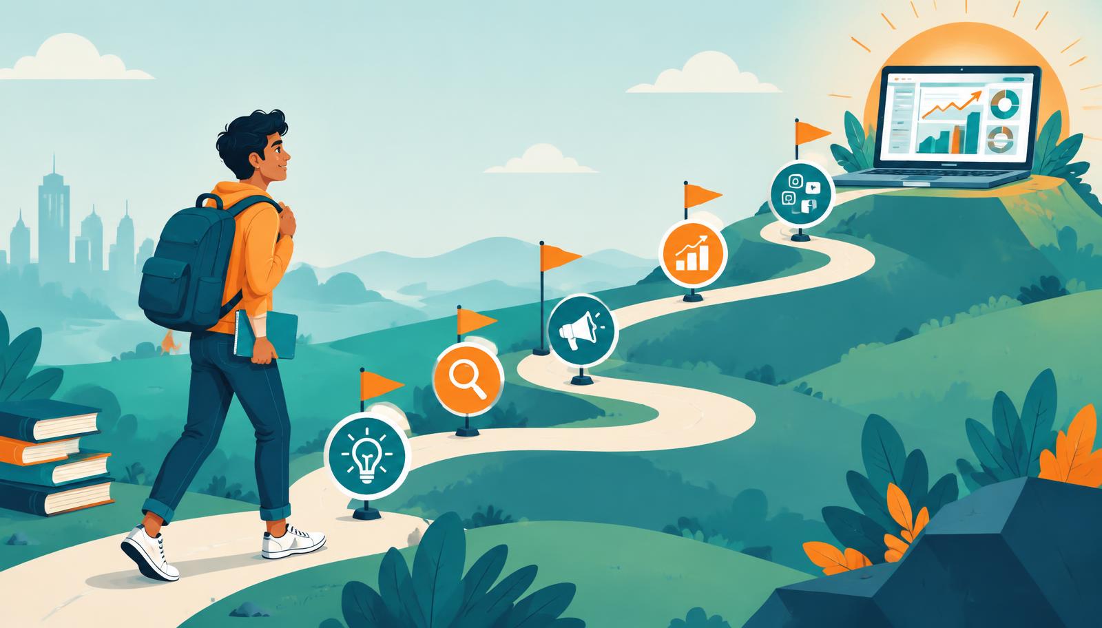 How to Become a Digital Marketer in 2026: A 90-Day Roadmap — illustrated cover