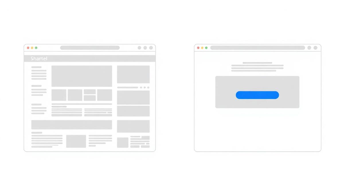 SaaS landing page vs homepage structure